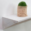 Small Wedge Wood Floating Wall Shelf - White